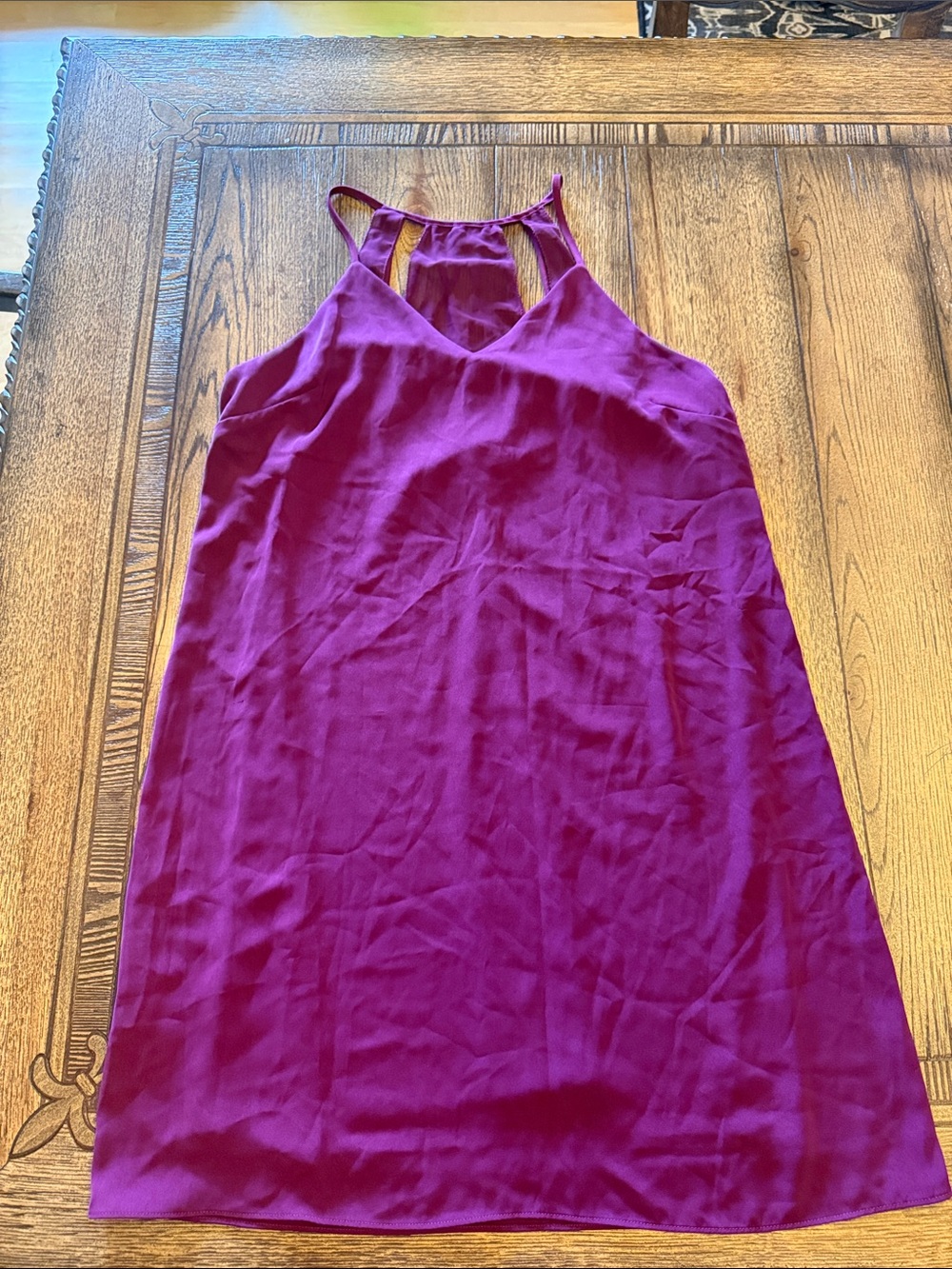 Women's Halter Chemise Dress in Plum